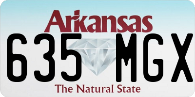 AR license plate 635MGX