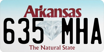 AR license plate 635MHA