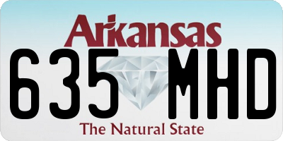 AR license plate 635MHD