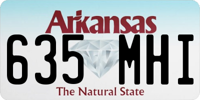 AR license plate 635MHI