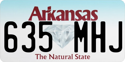 AR license plate 635MHJ
