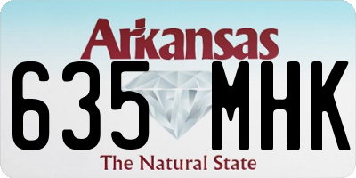 AR license plate 635MHK