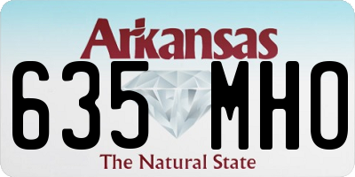 AR license plate 635MHO