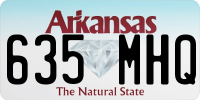 AR license plate 635MHQ