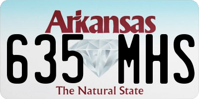 AR license plate 635MHS
