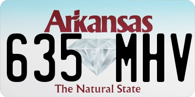 AR license plate 635MHV