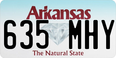 AR license plate 635MHY