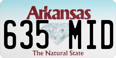 AR license plate 635MID
