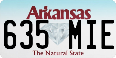 AR license plate 635MIE
