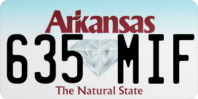 AR license plate 635MIF