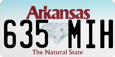 AR license plate 635MIH