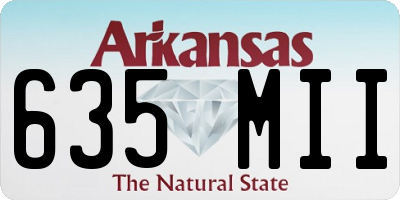 AR license plate 635MII