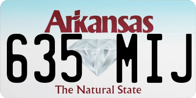 AR license plate 635MIJ
