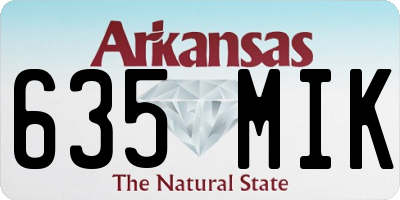 AR license plate 635MIK