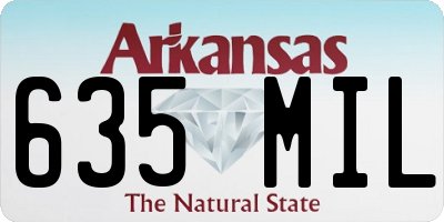 AR license plate 635MIL
