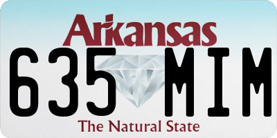 AR license plate 635MIM