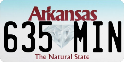 AR license plate 635MIN