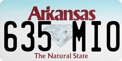 AR license plate 635MIO