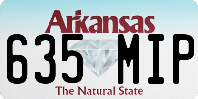 AR license plate 635MIP
