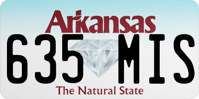 AR license plate 635MIS