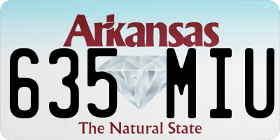 AR license plate 635MIU
