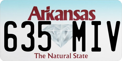 AR license plate 635MIV