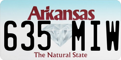 AR license plate 635MIW