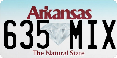 AR license plate 635MIX