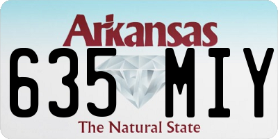 AR license plate 635MIY