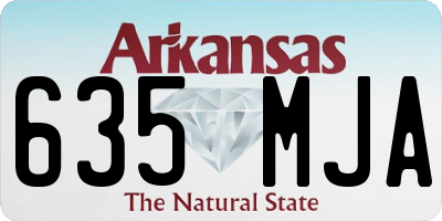 AR license plate 635MJA