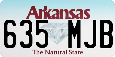 AR license plate 635MJB