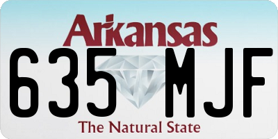 AR license plate 635MJF