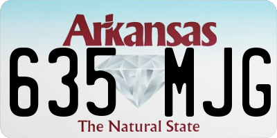 AR license plate 635MJG