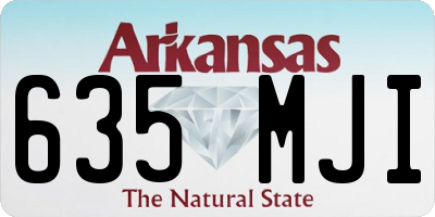 AR license plate 635MJI