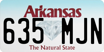 AR license plate 635MJN