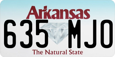 AR license plate 635MJO