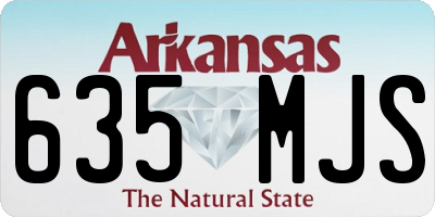 AR license plate 635MJS