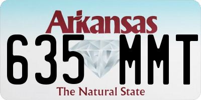 AR license plate 635MMT