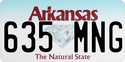 AR license plate 635MNG