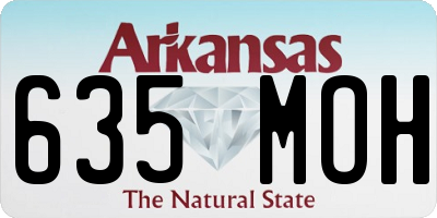 AR license plate 635MOH