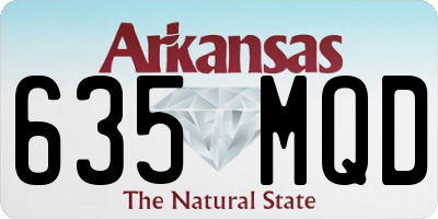AR license plate 635MQD