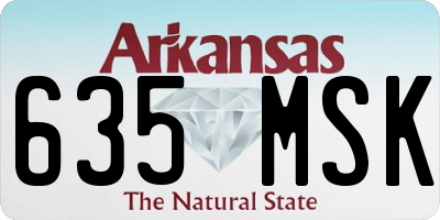 AR license plate 635MSK