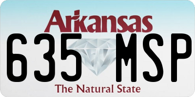 AR license plate 635MSP