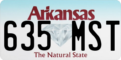AR license plate 635MST