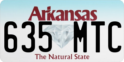 AR license plate 635MTC