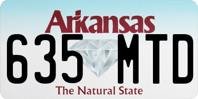 AR license plate 635MTD