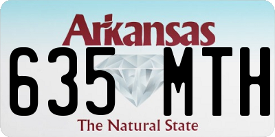 AR license plate 635MTH