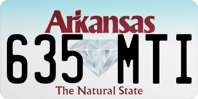 AR license plate 635MTI