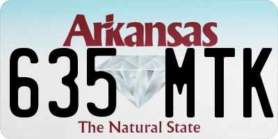 AR license plate 635MTK