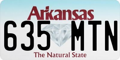 AR license plate 635MTN